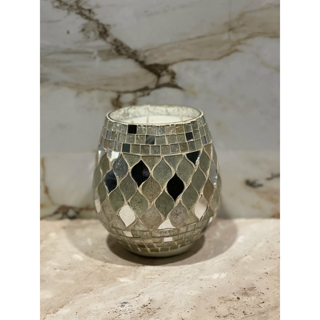 Gold Mosaic Candle